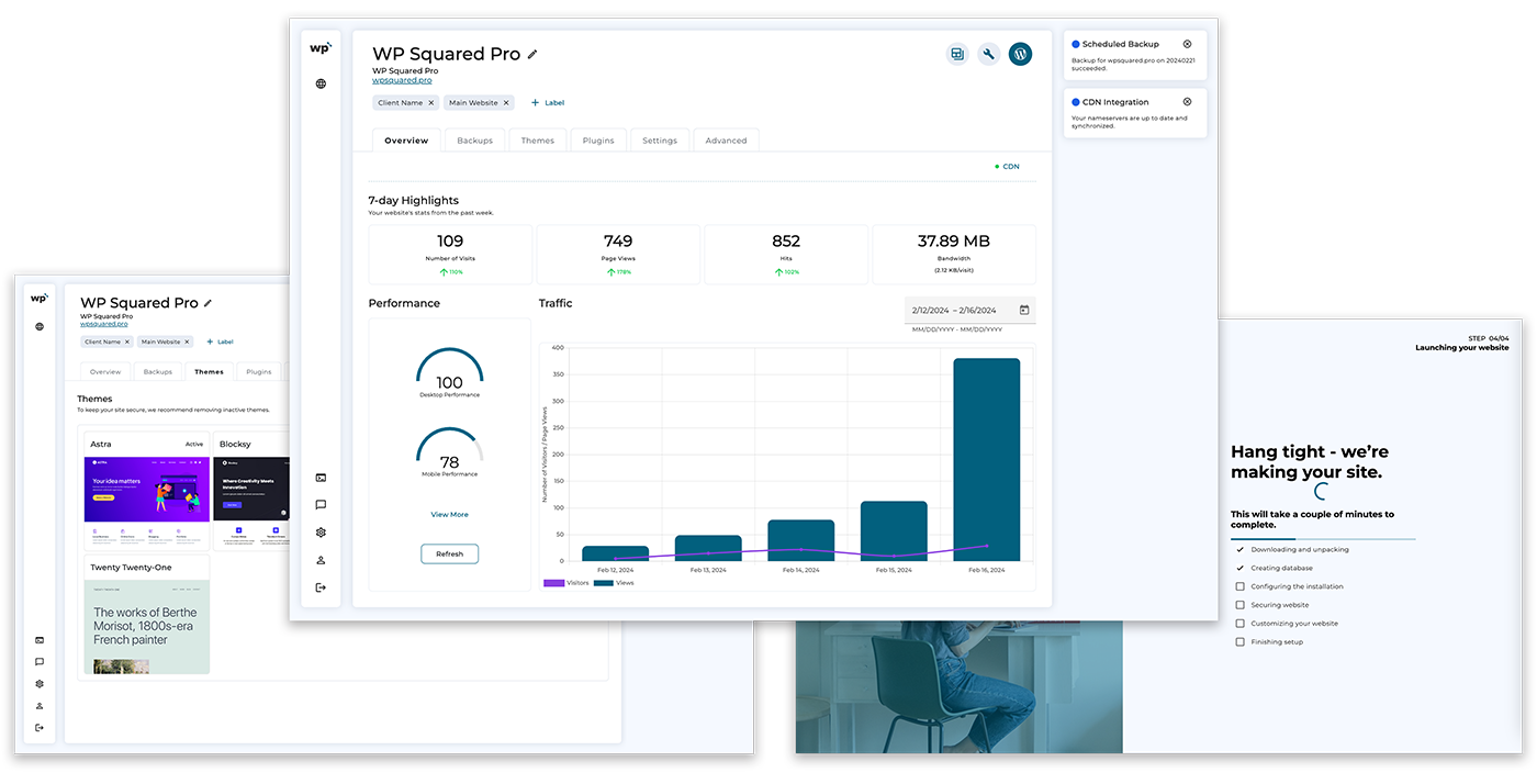 WP Squared Dashboard