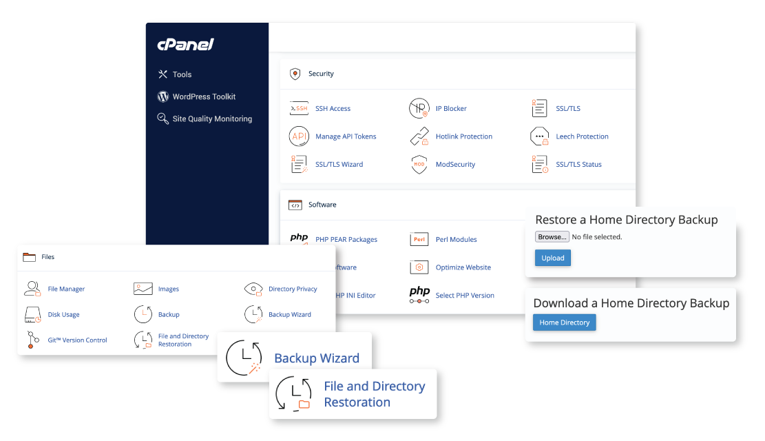 cPanel Desktop Screenshots